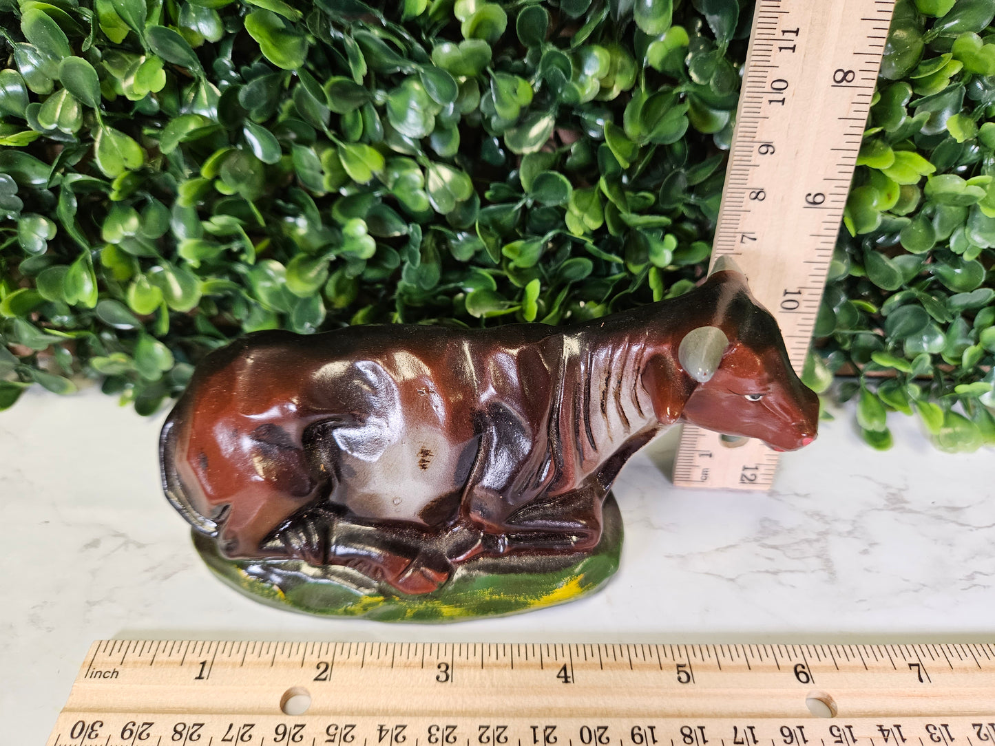 Vintage Paper Lying Cow/Ox Christmas Nativity Made in Japan