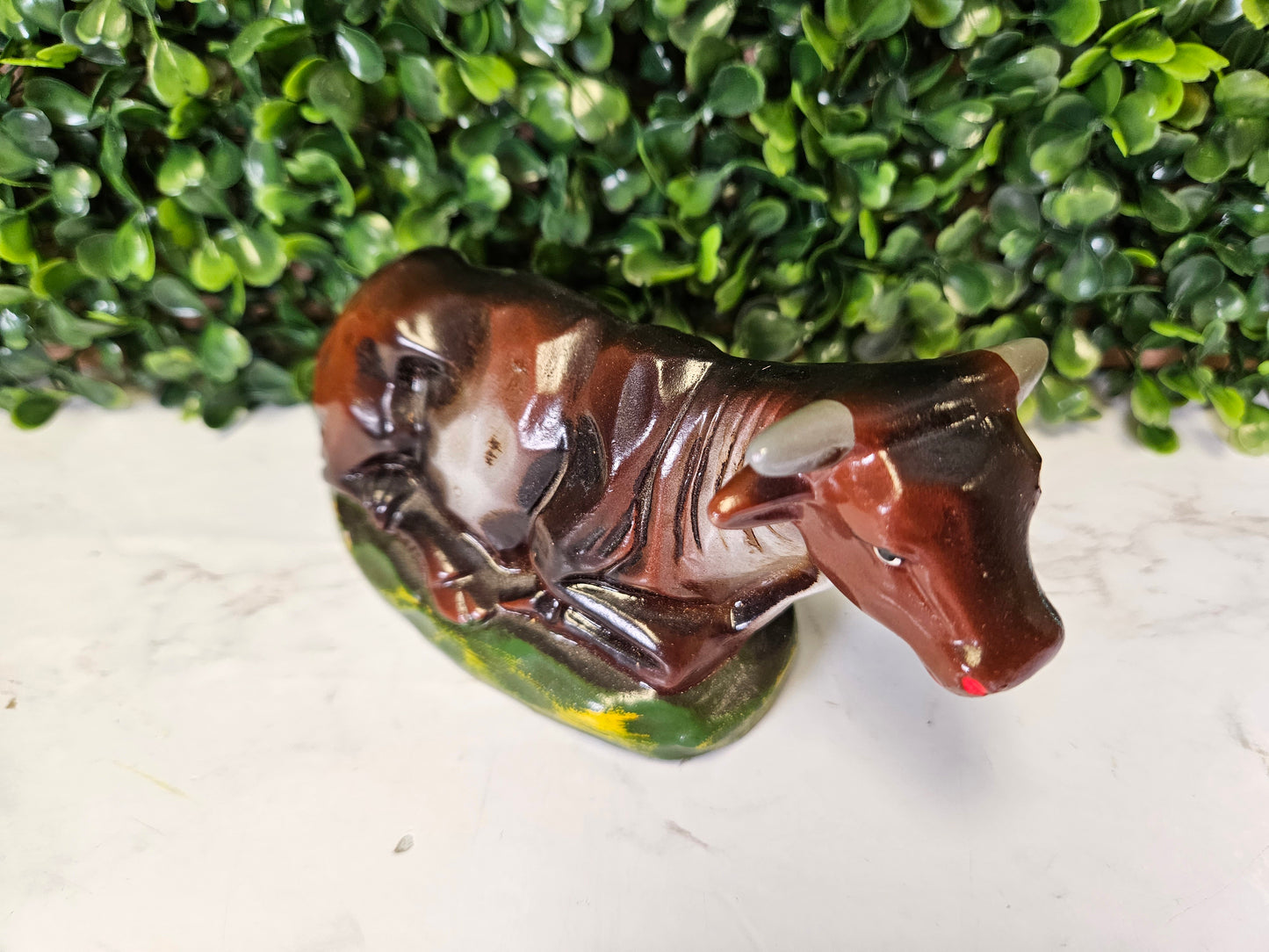 Vintage Paper Lying Cow/Ox Christmas Nativity Made in Japan