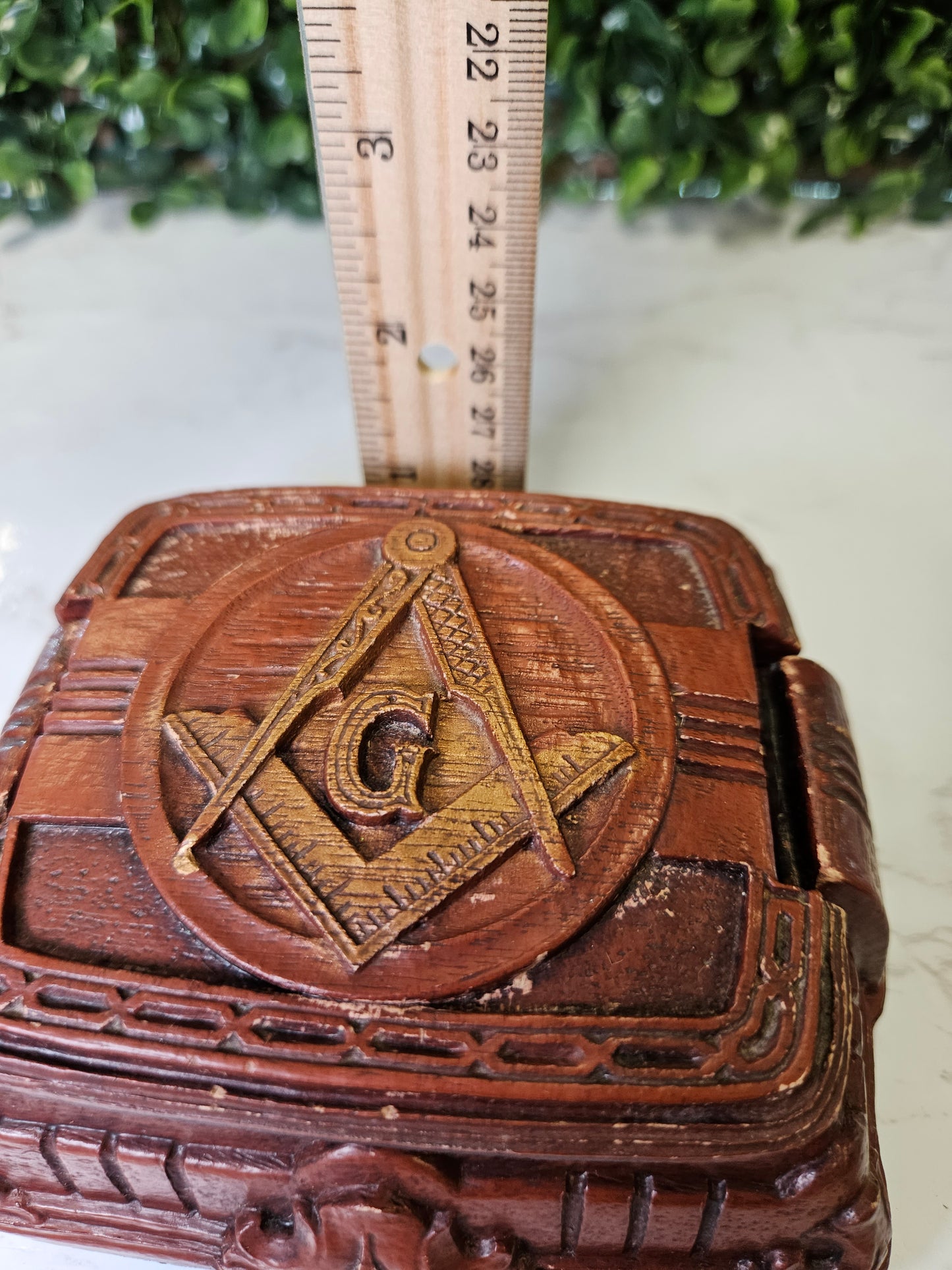 Vintage Masonic Jewelry/Trinket pin Box