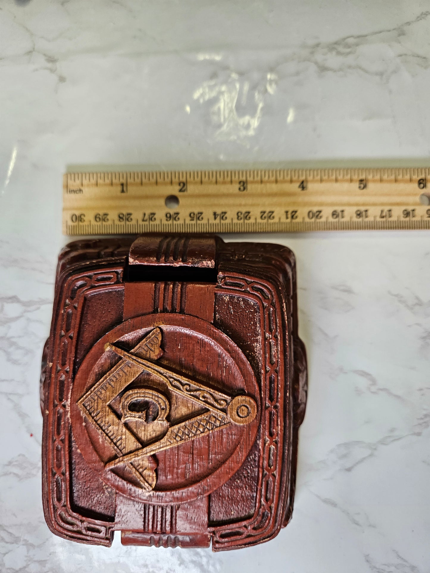 Vintage Masonic Jewelry/Trinket pin Box