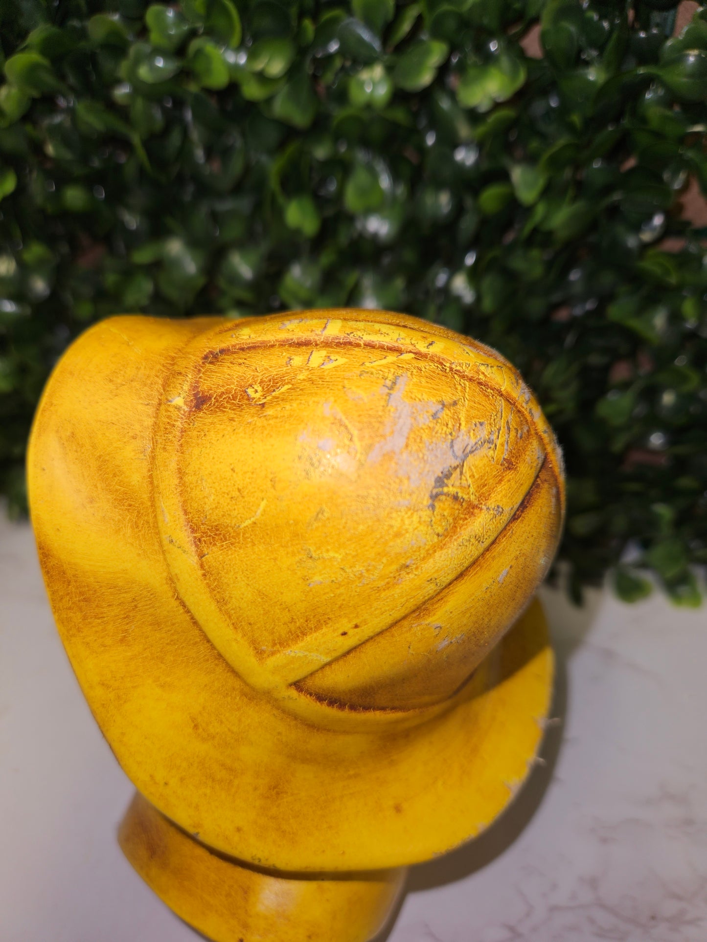 Vintage Nautical Sailor- Fisherman bust - yellow Sea captain Atlantic mold