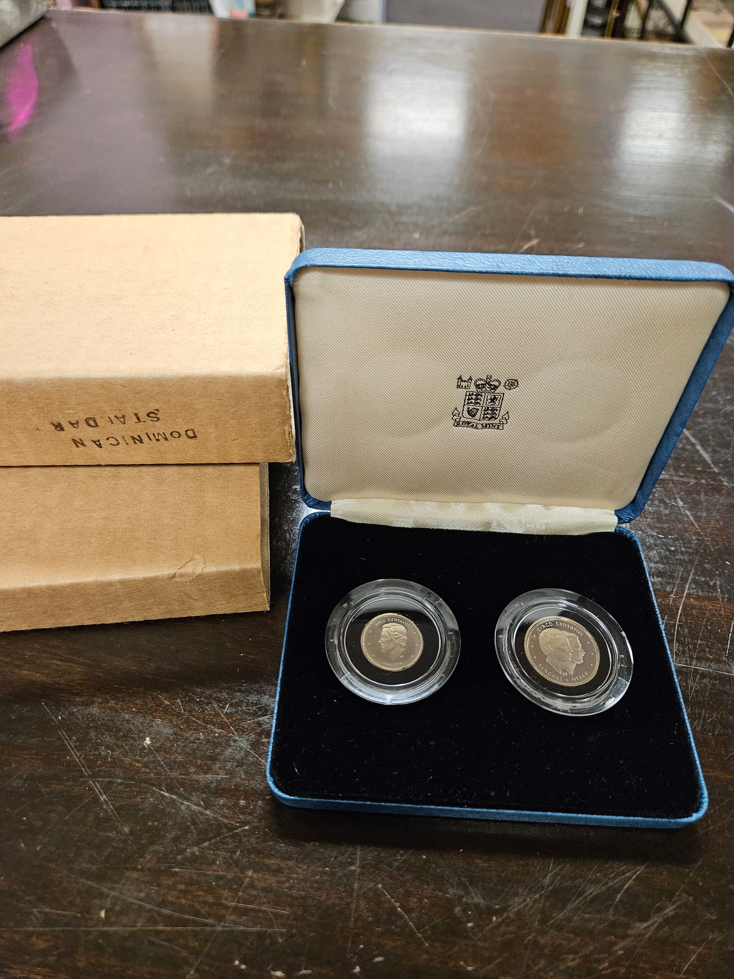 1983 DOMINICAN REPUBLIC - OFFICIAL PROOF SET (2) - ROYAL MINT - VERY RARE
