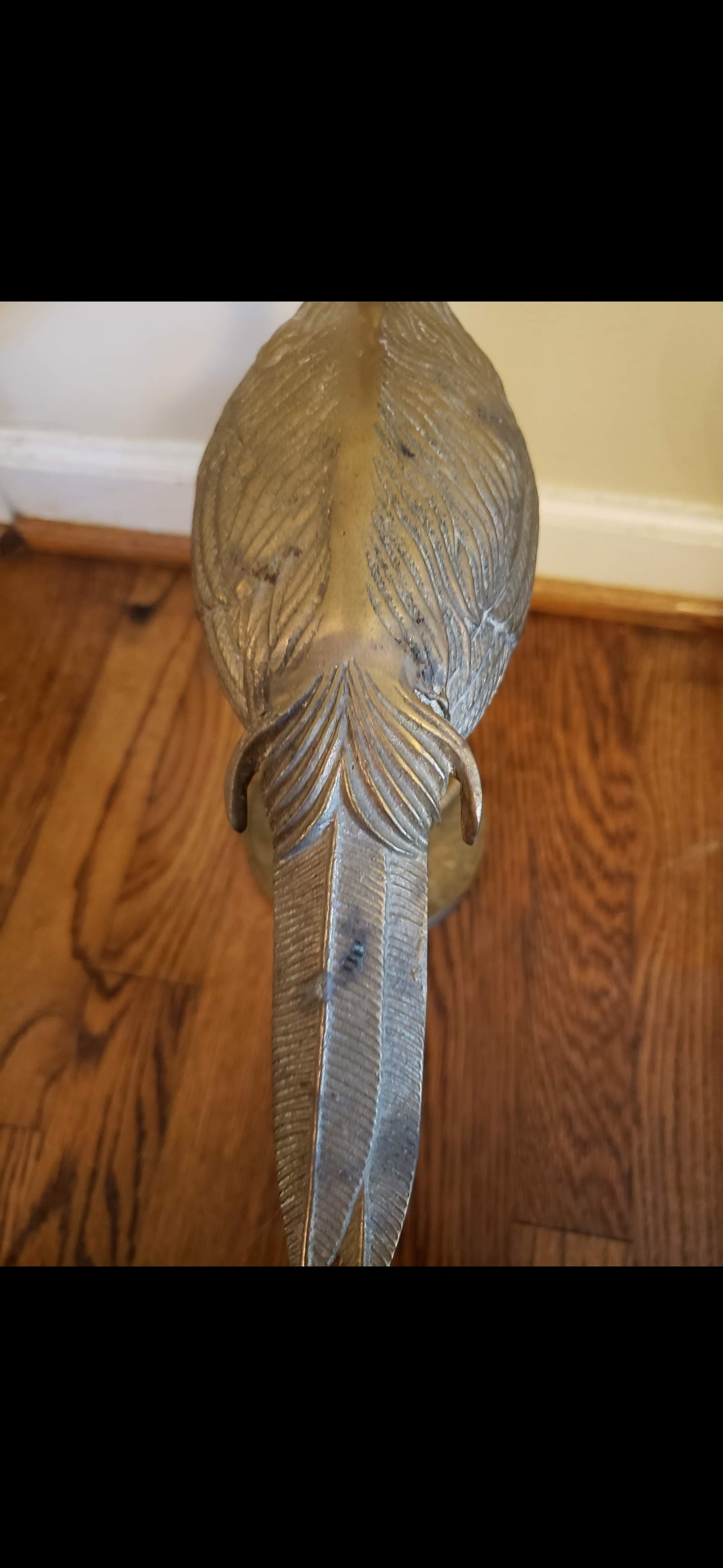 Vintage brass Heron-Cranes pair Xl 15" tall Rare