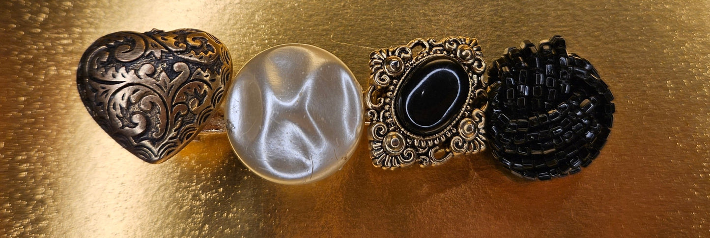 Vintage finds hair clip Gold & black