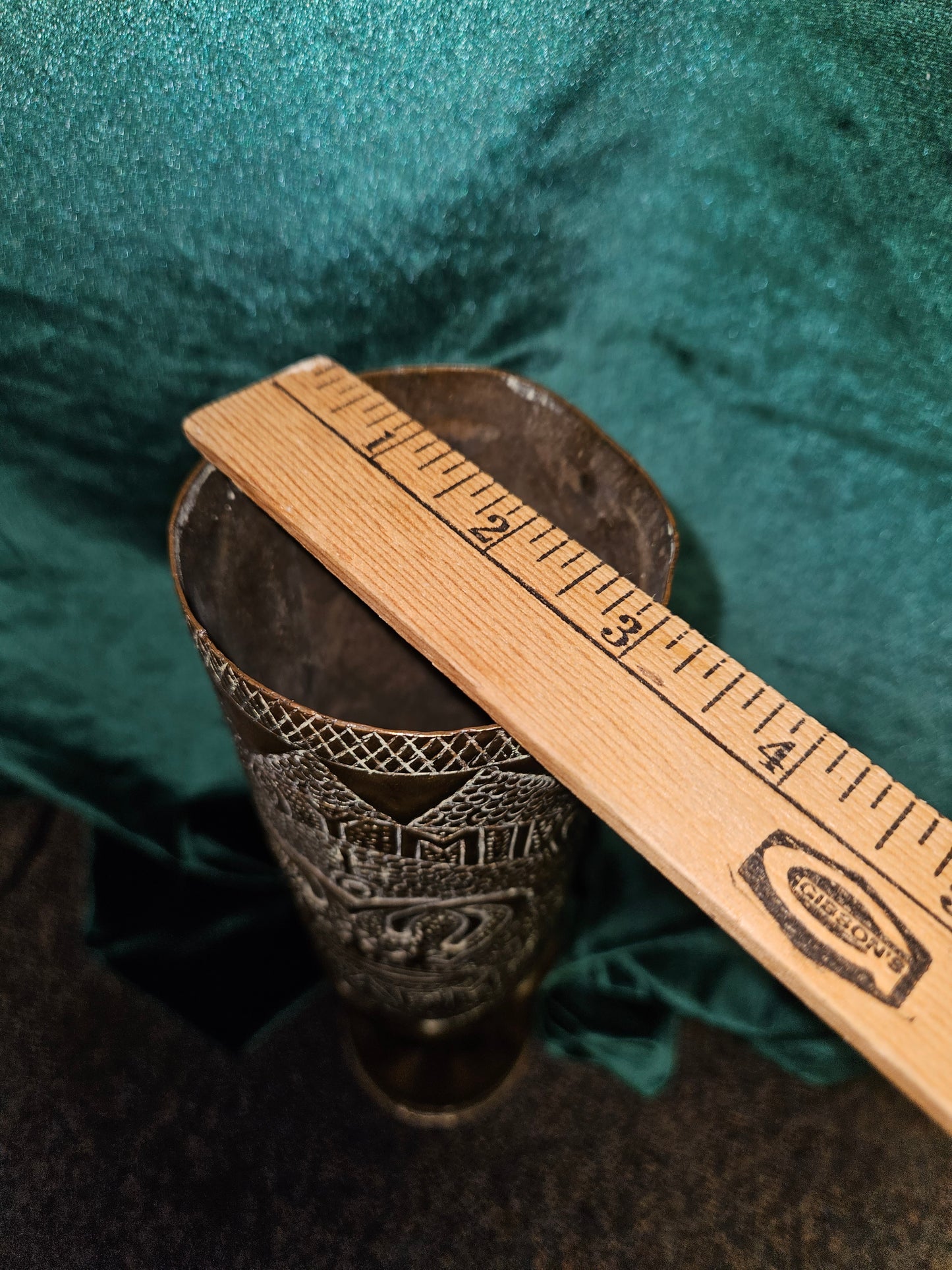 Antique Trench art bullet vase - 1912-1913 Greek Balkan War crown Rare