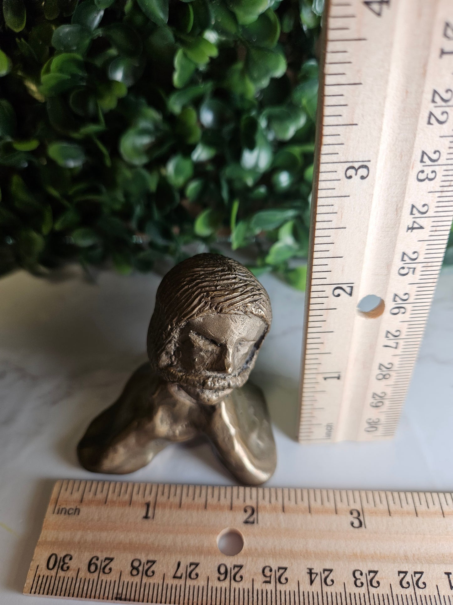 CREEPY HEAD BUST BRASS FIGURE