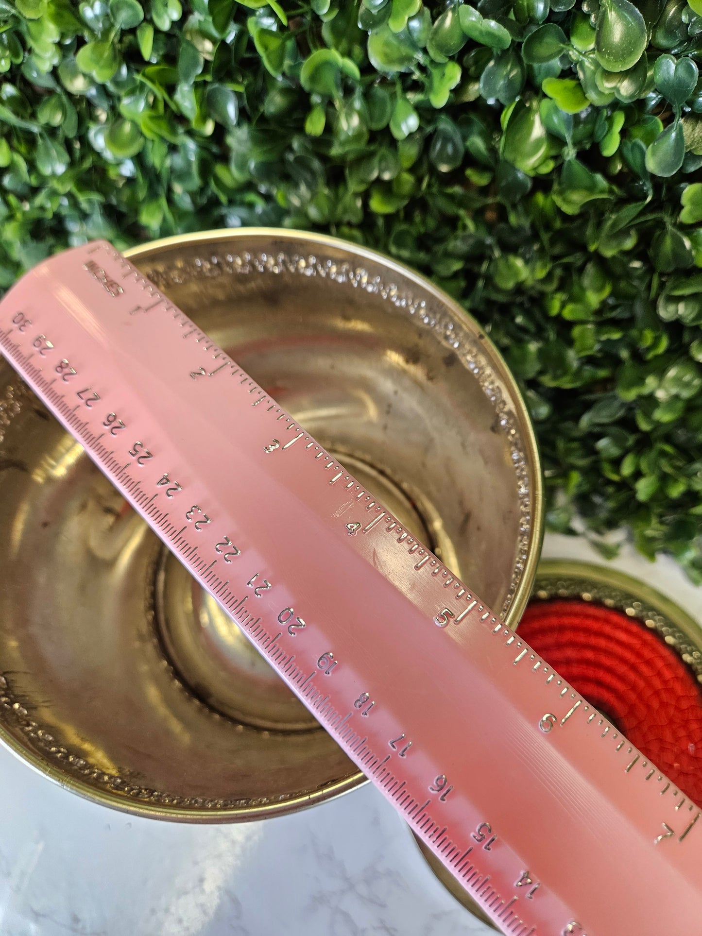 Vtg Red Floral Tin Canister