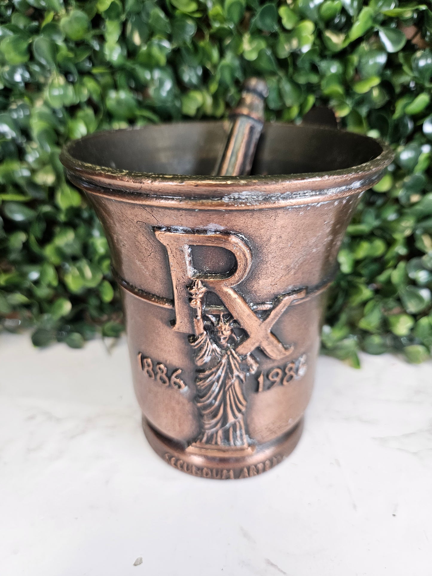 Vintage Statue Of Liberty Centennial Schering Mortar & Pestle