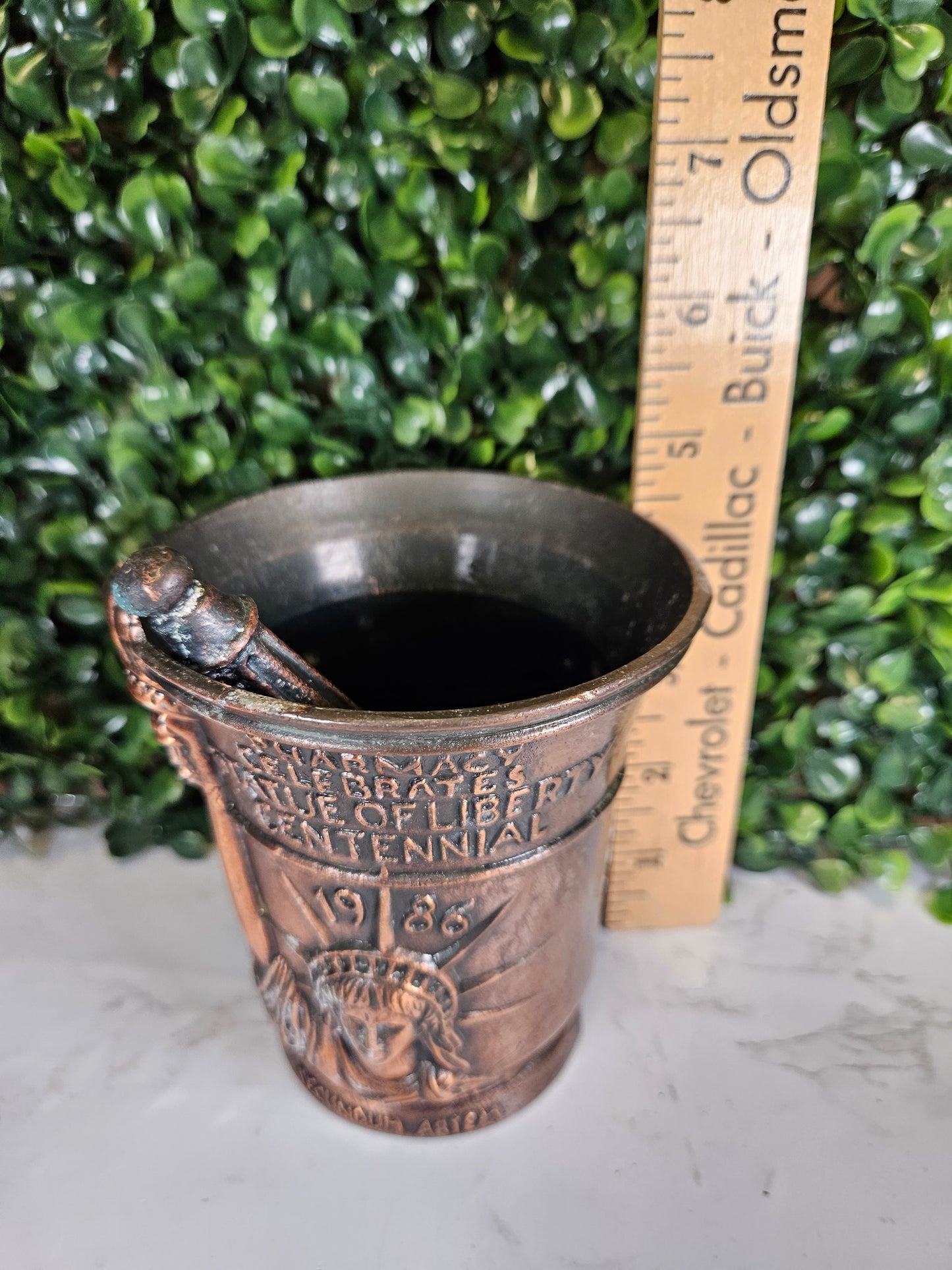 Vintage Statue Of Liberty Centennial Schering Mortar & Pestle