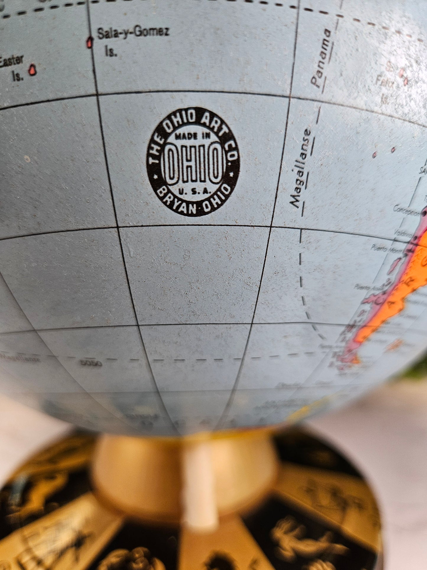 Vintage 1960'S Ohio ART 12" ZODIAC GLOBE