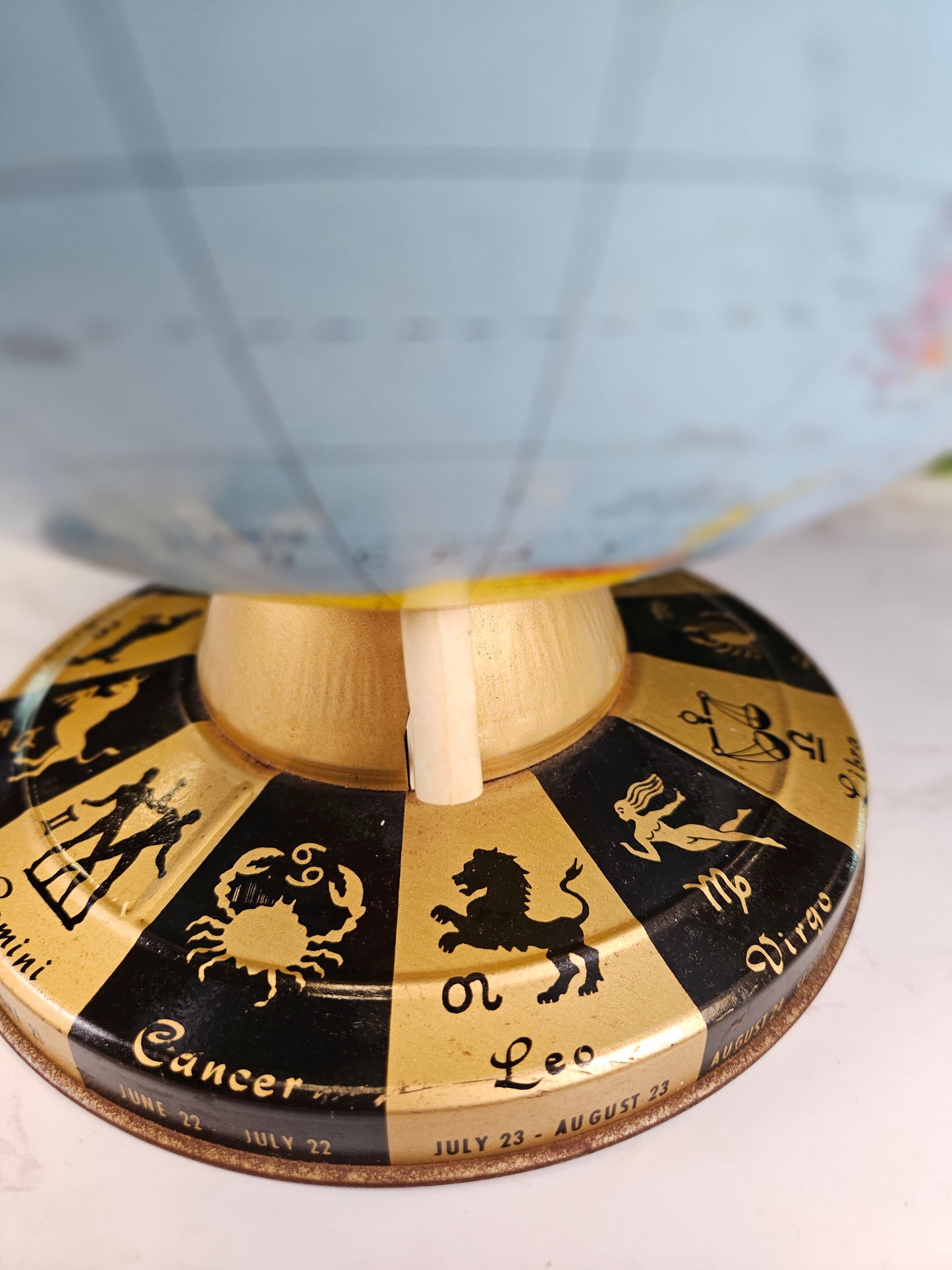 Vintage 1960'S Ohio ART 12" ZODIAC GLOBE