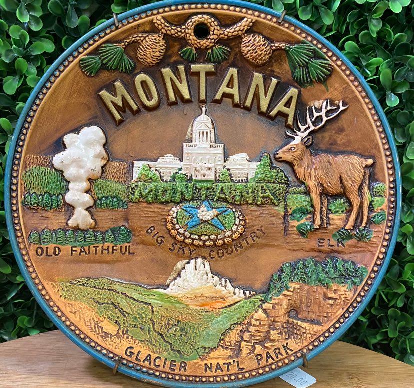 VINTAGE MONTANA W. N CO CERAMICS PLATE