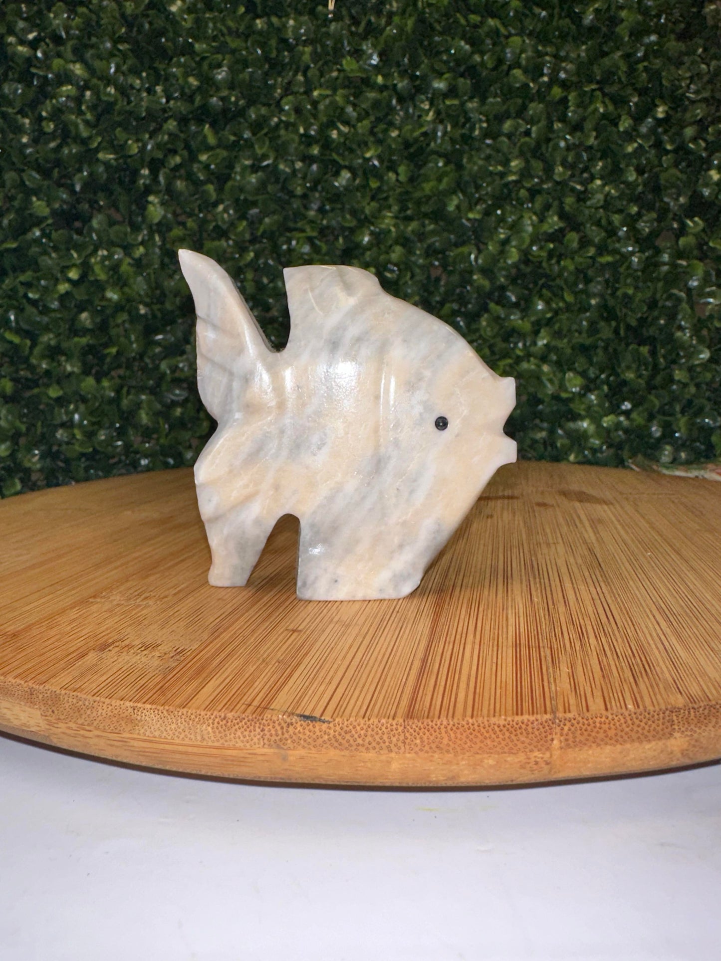 Hand Carved Onyx Fish Carving Figurine