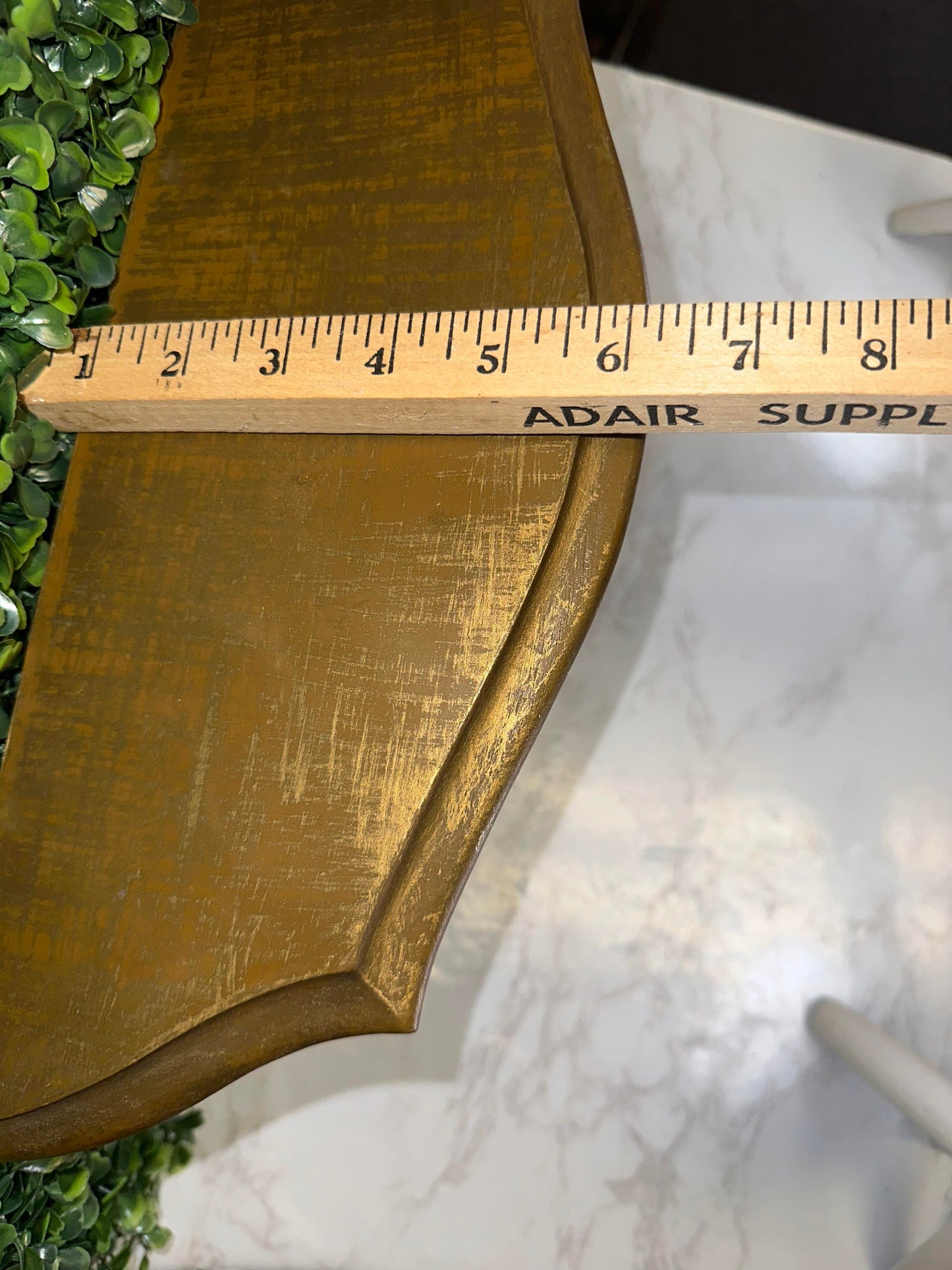 Vintage Gold Burwood Ornate Shelf, gold MCMLXXVIII