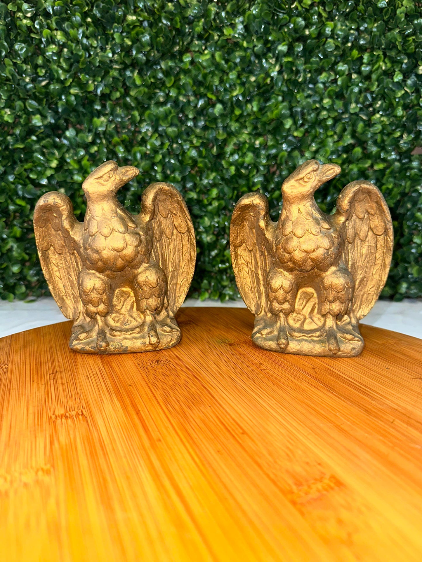 Vintage Gold Eagle figurine set- decor