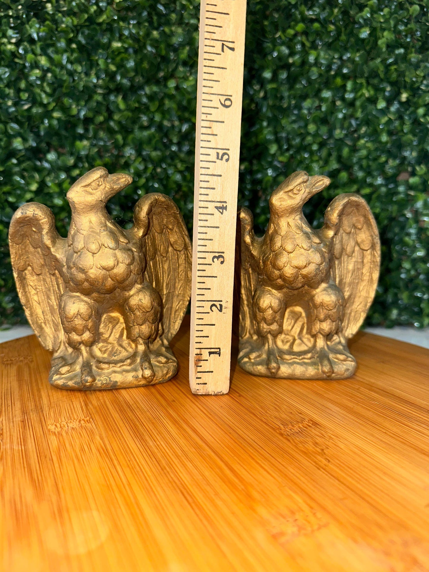 Vintage Gold Eagle figurine set- decor