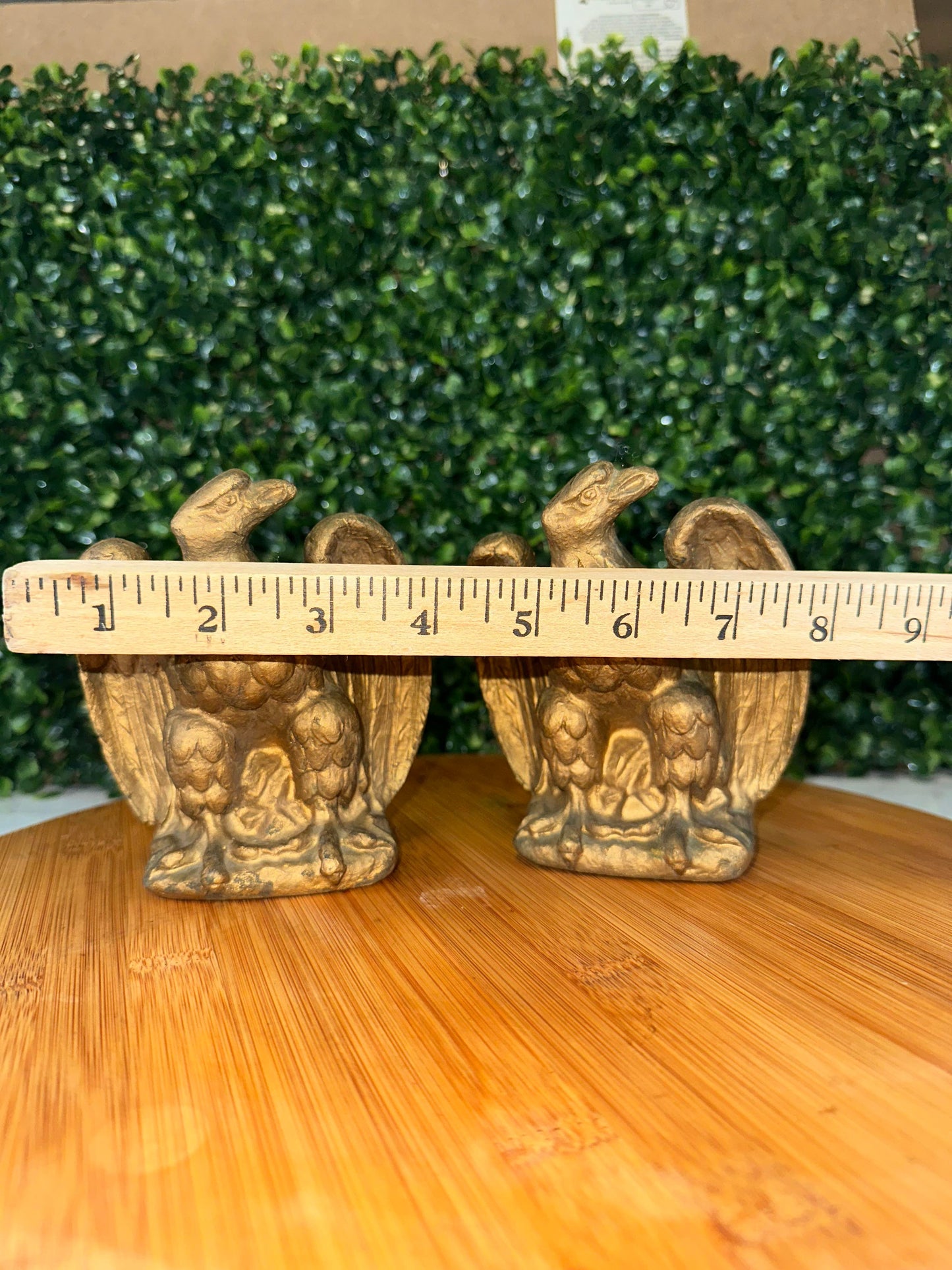 Vintage Gold Eagle figurine set- decor