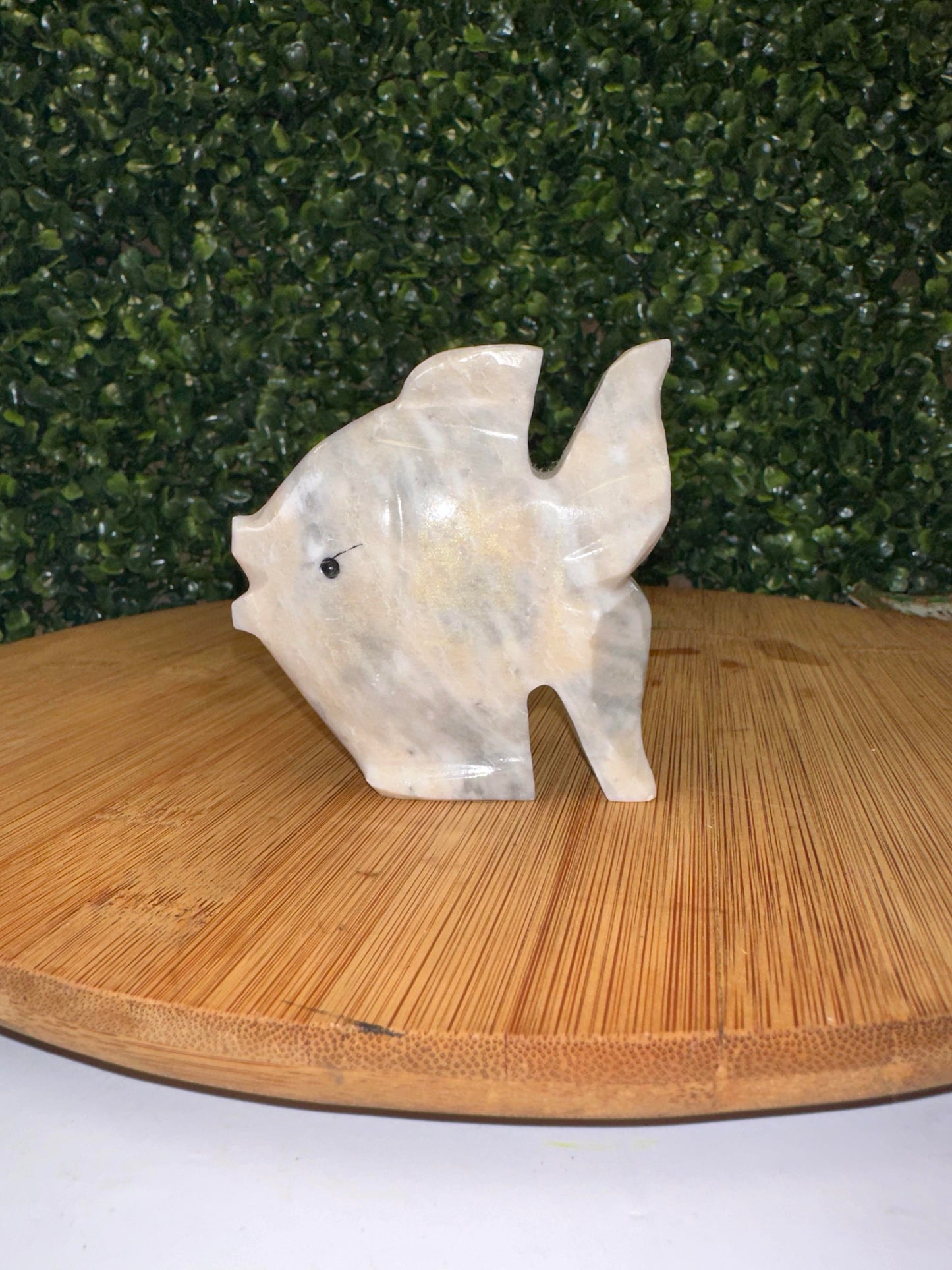 Hand Carved Onyx Fish Carving Figurine