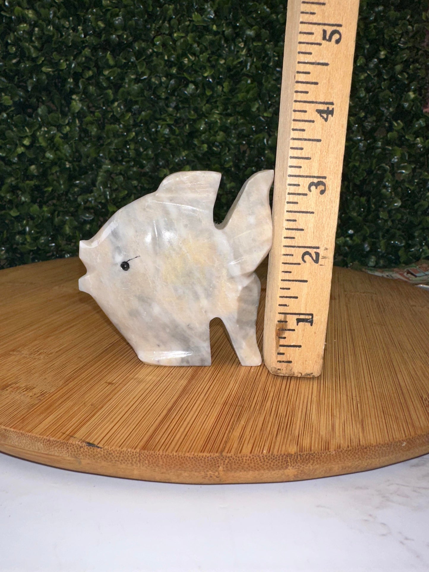 Hand Carved Onyx Fish Carving Figurine