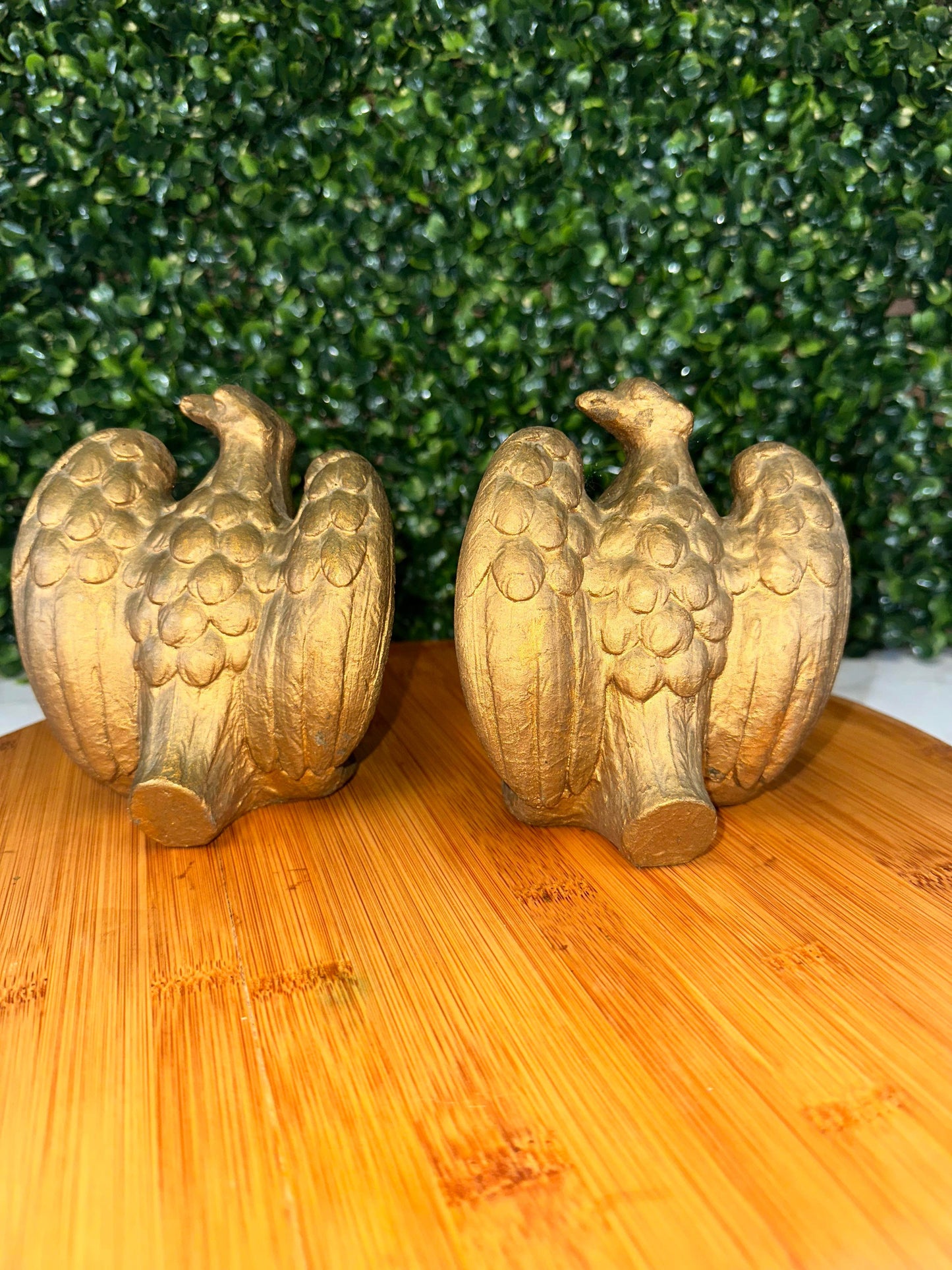Vintage Gold Eagle figurine set- decor