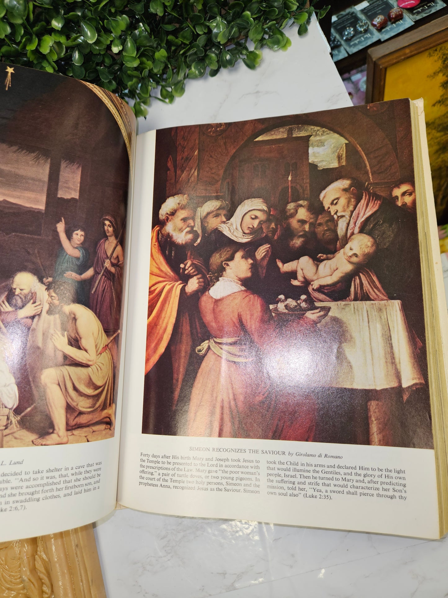 Holy Bible King James Version J.G. Ferguson Publishing, 1965, Color Illustration