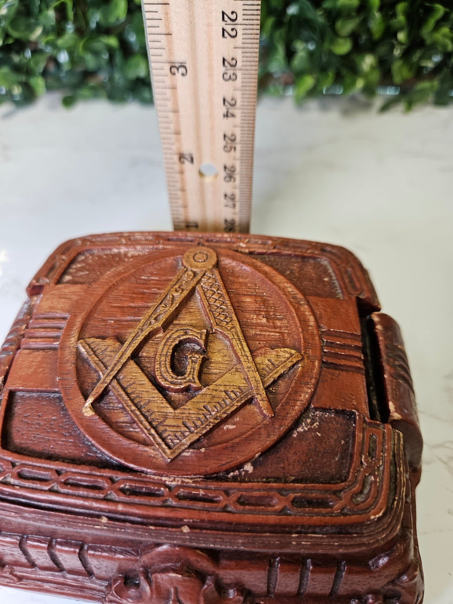 Vintage Masonic Jewelry/Trinket pin  Box