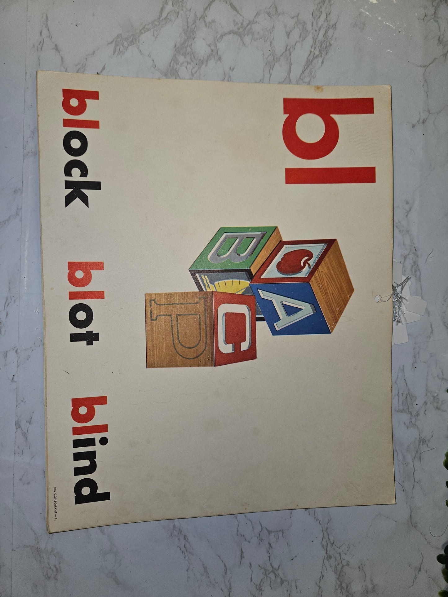 Vintage large classroom alphabet cards - posters - flash cards