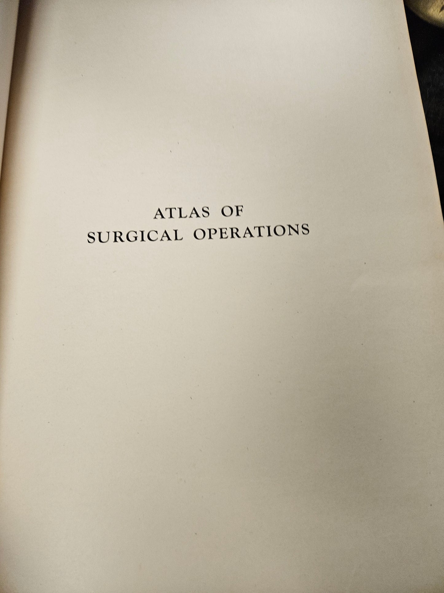 vintage blue ATLAS OF SURGICAL OPPERATIONS medical book