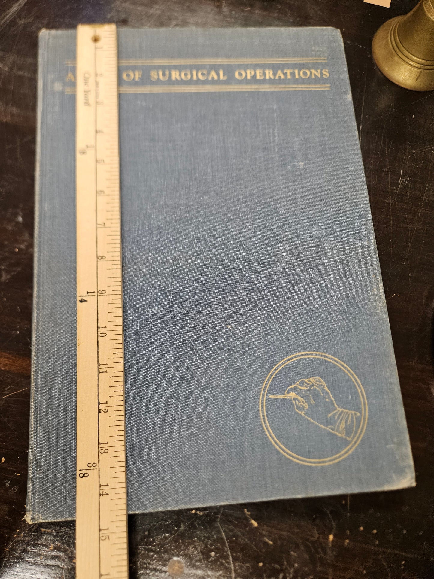 vintage blue ATLAS OF SURGICAL OPPERATIONS medical book