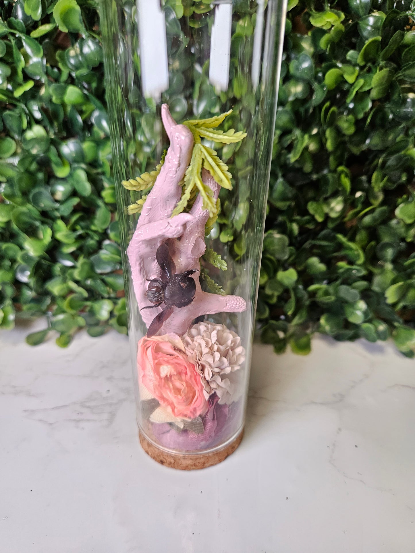 PINK chicken heart - carpenter bee jar