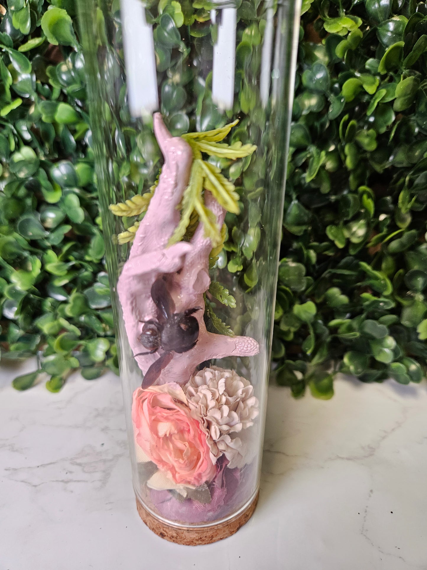 PINK chicken heart - carpenter bee jar