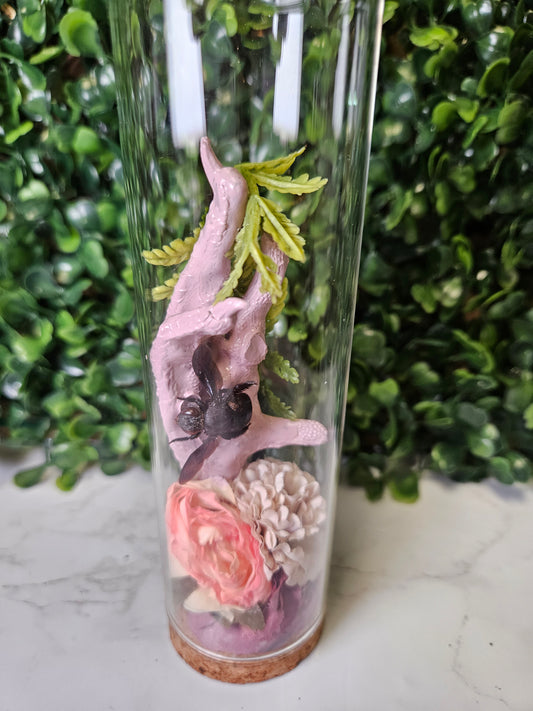 PINK chicken heart - carpenter bee jar