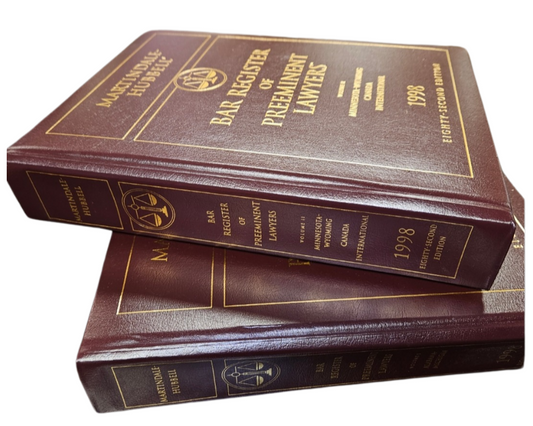 90's vintage brown lawyers book set 9x12" book set of 2