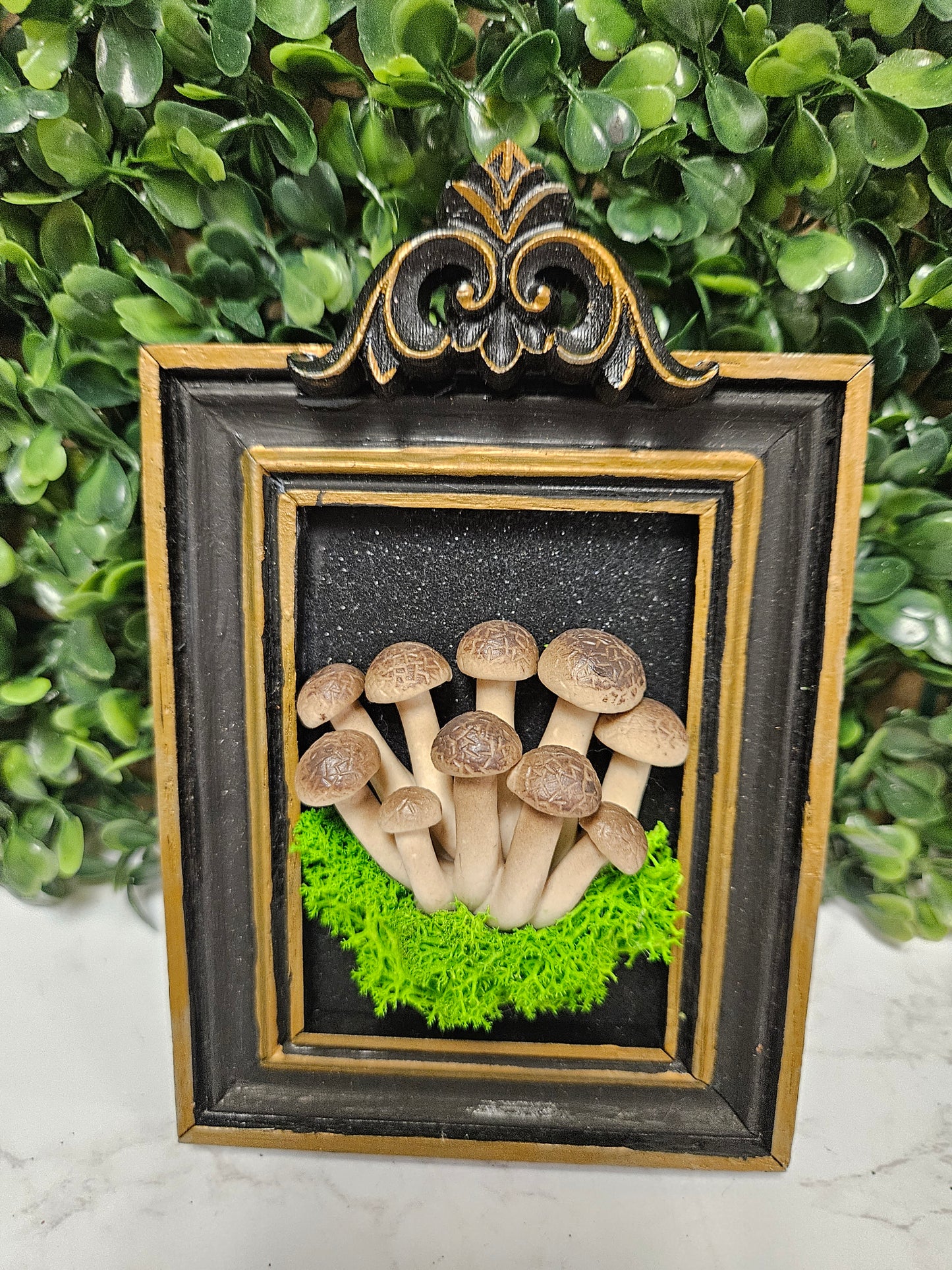 Black & Gold Mushroom picture frame