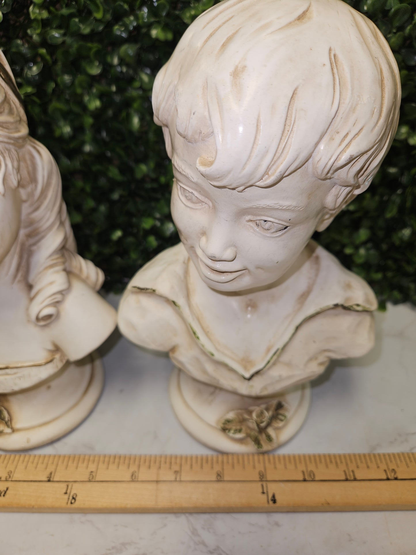 Vintage Head bust - boy & girl