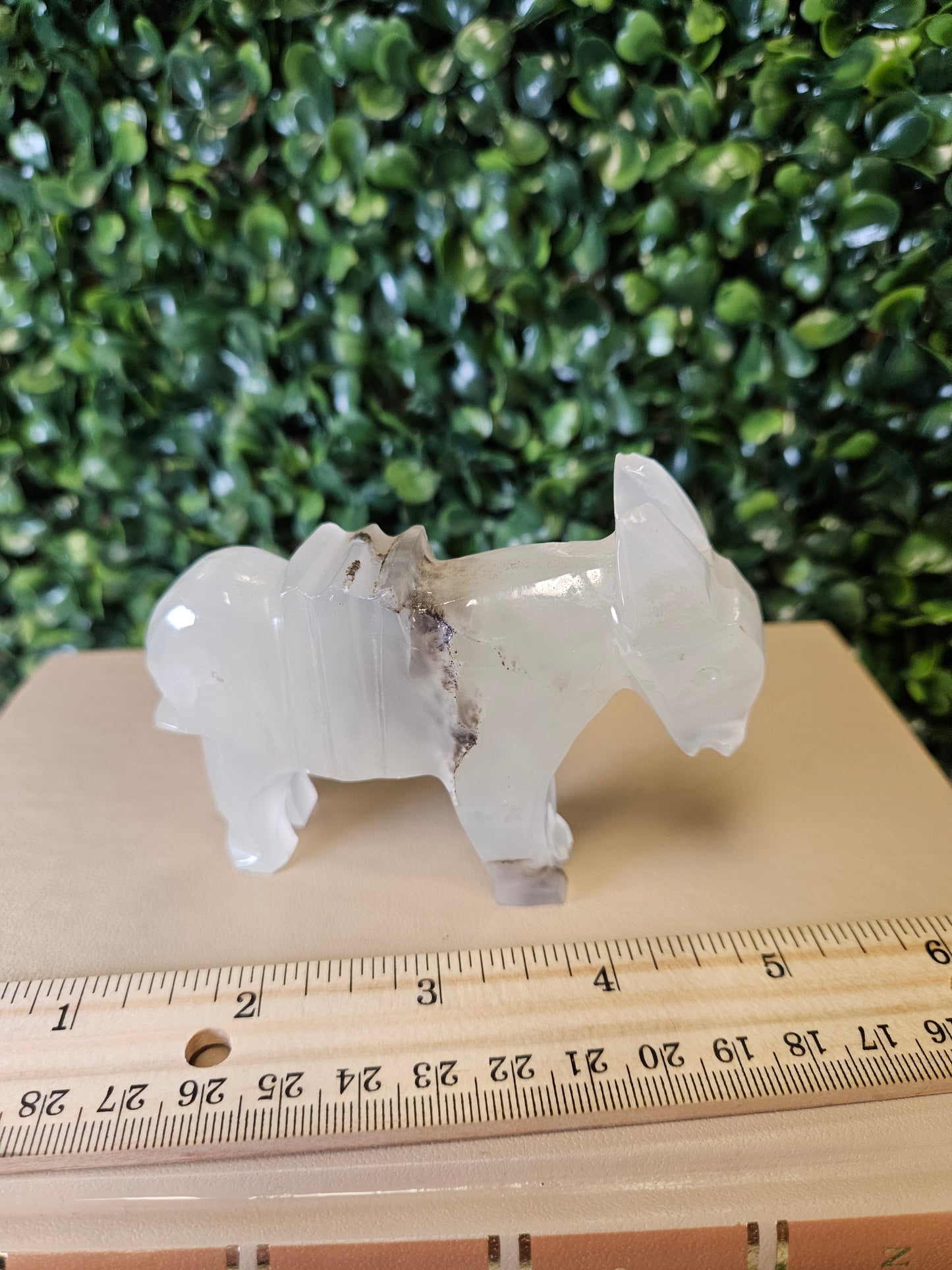 Vintage carved stone alabaster - marble donkey