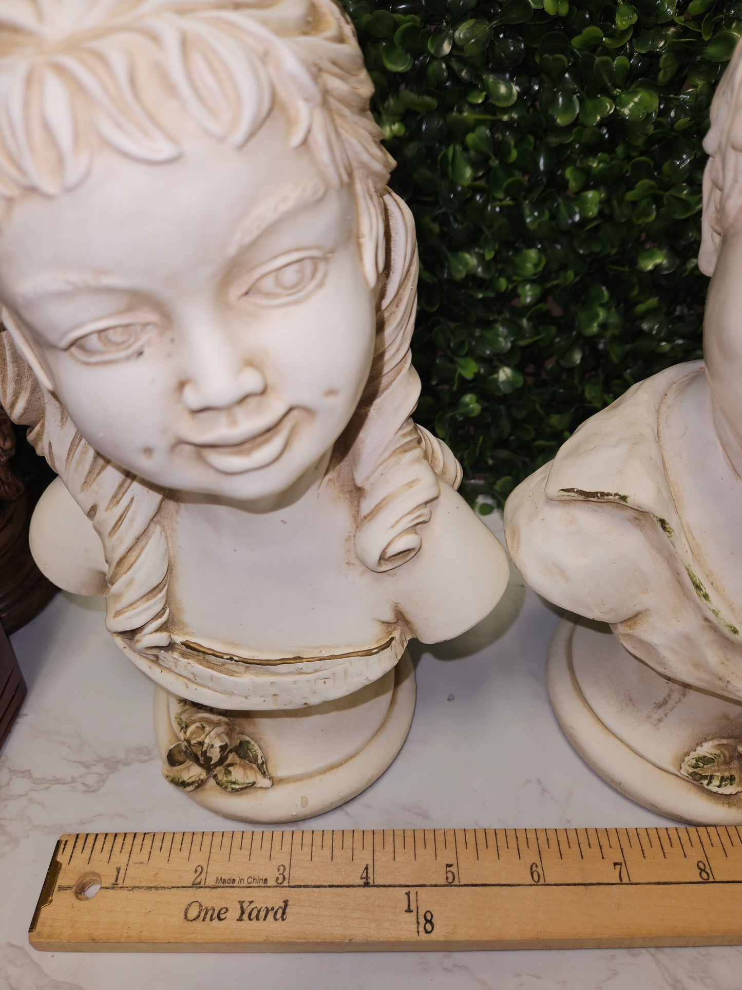 Vintage Head bust - boy & girl