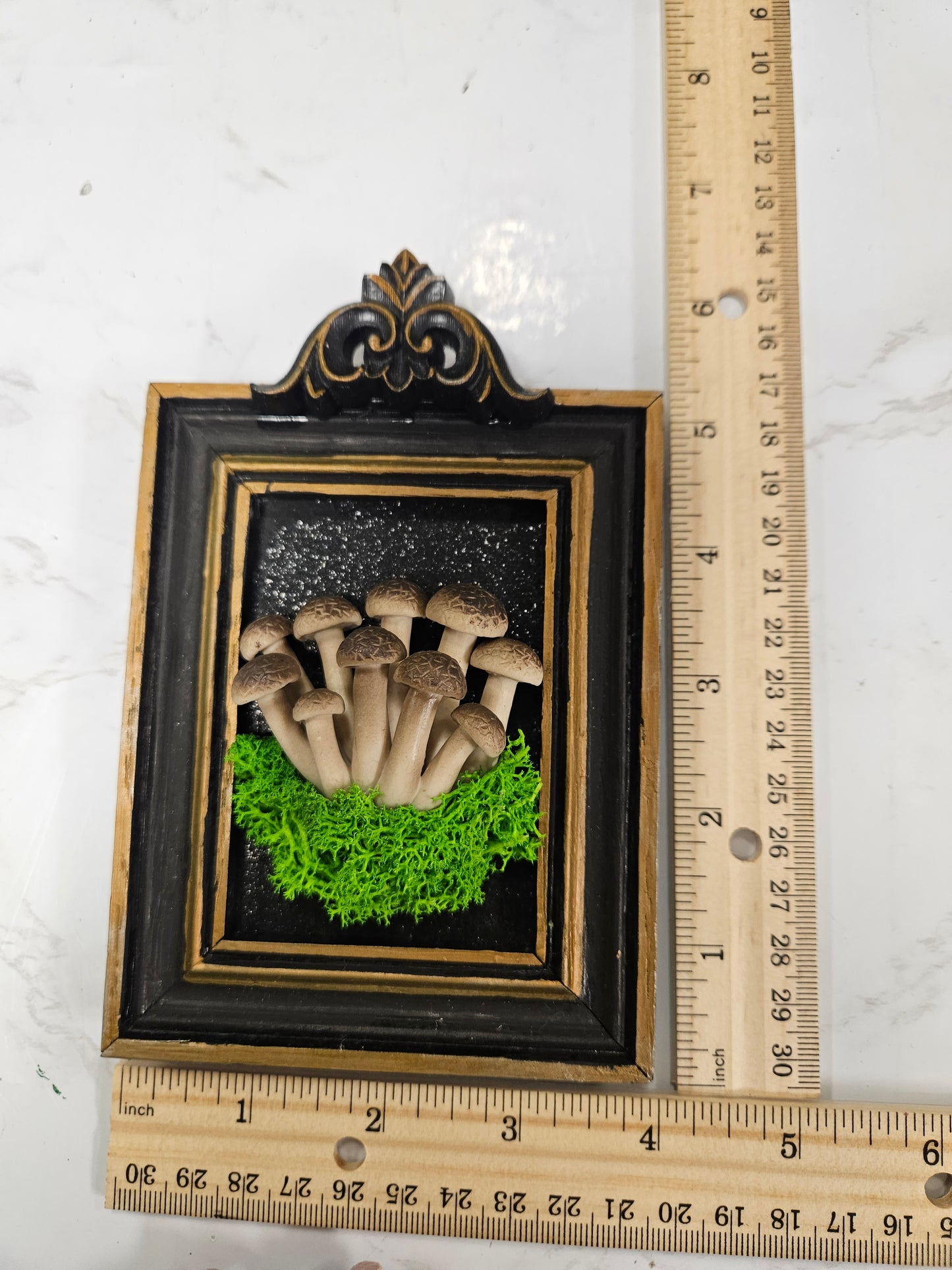 Black & Gold Mushroom picture frame