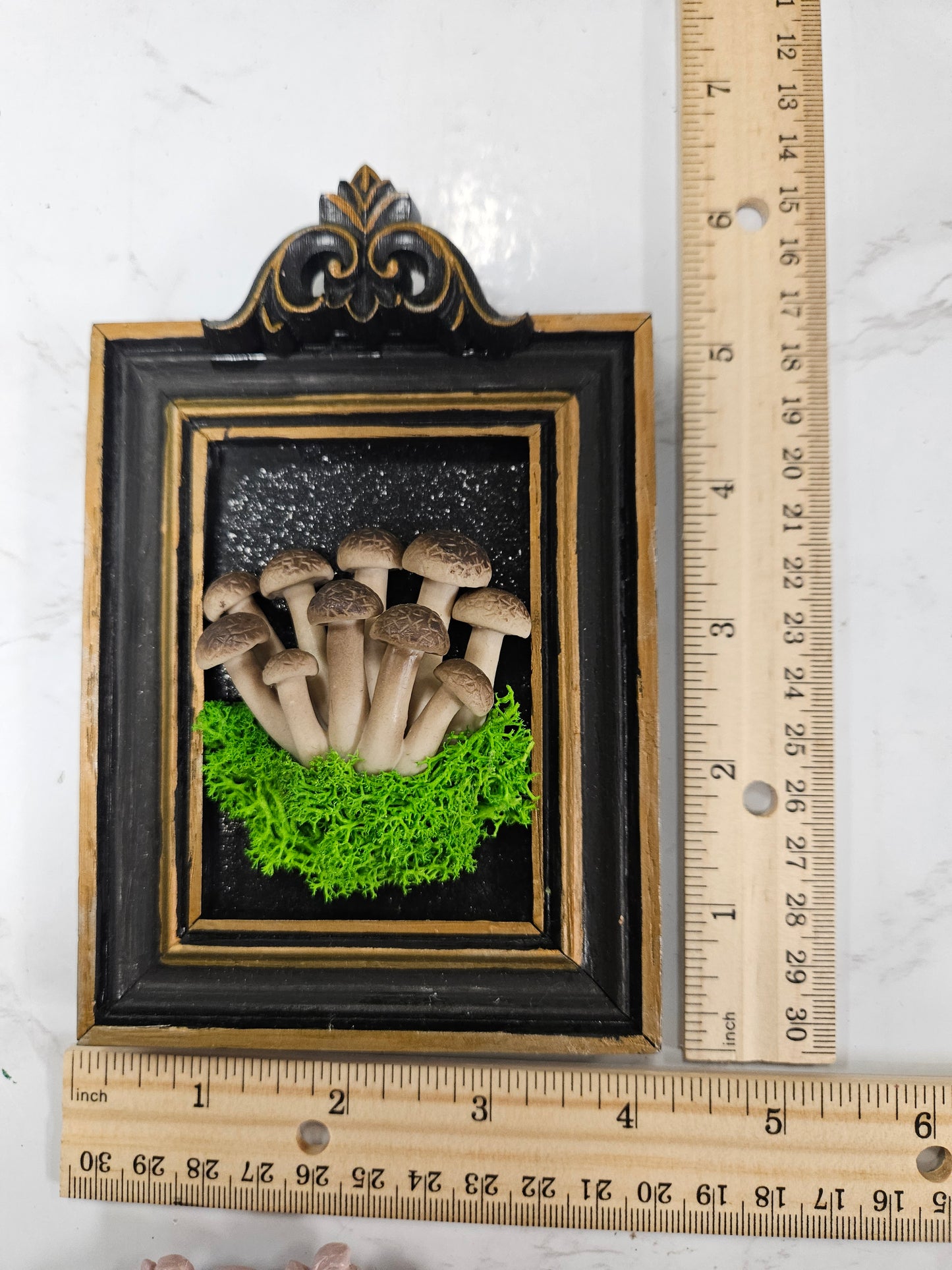 Black & Gold Mushroom picture frame