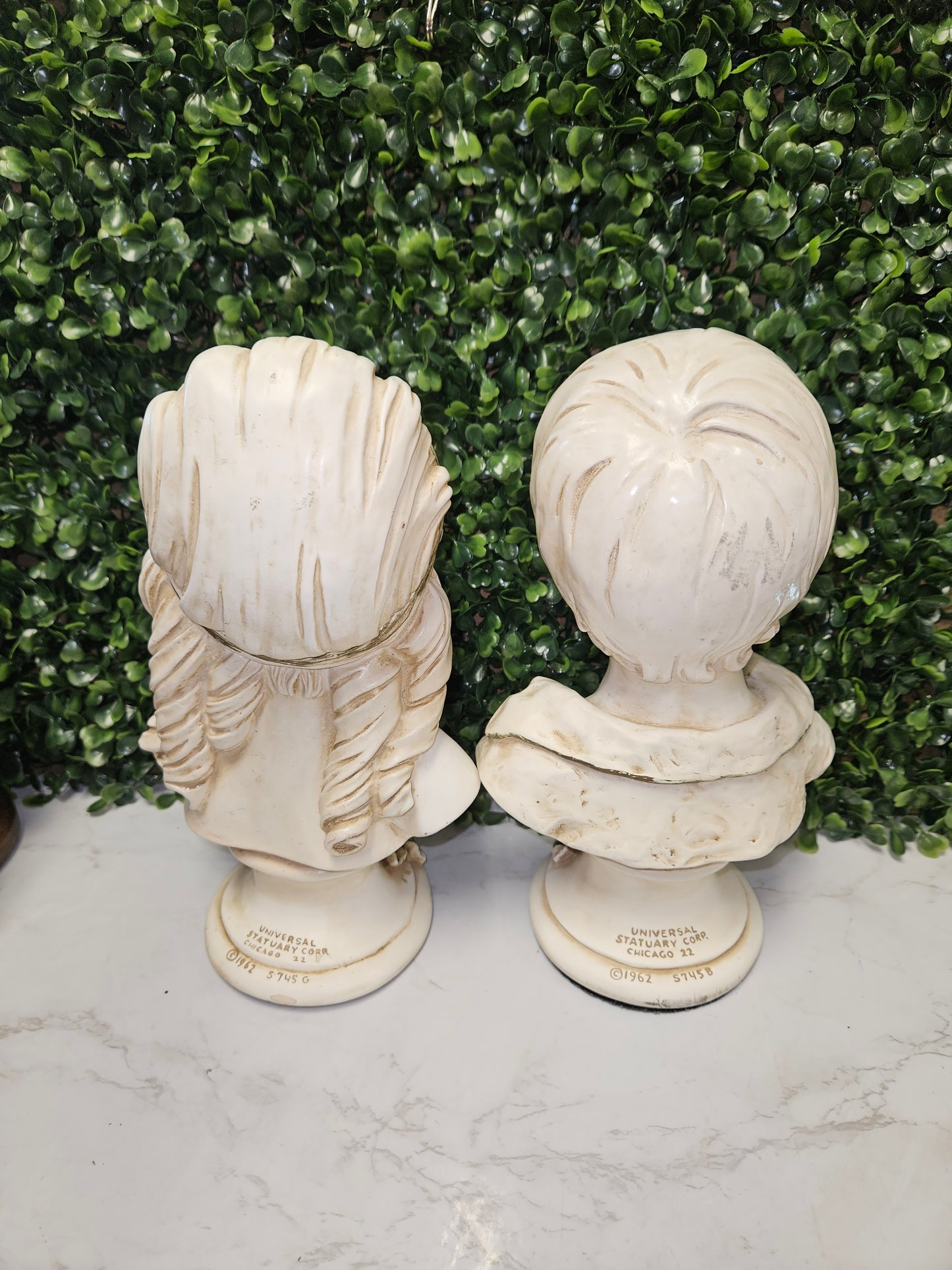 Vintage Head bust - boy & girl