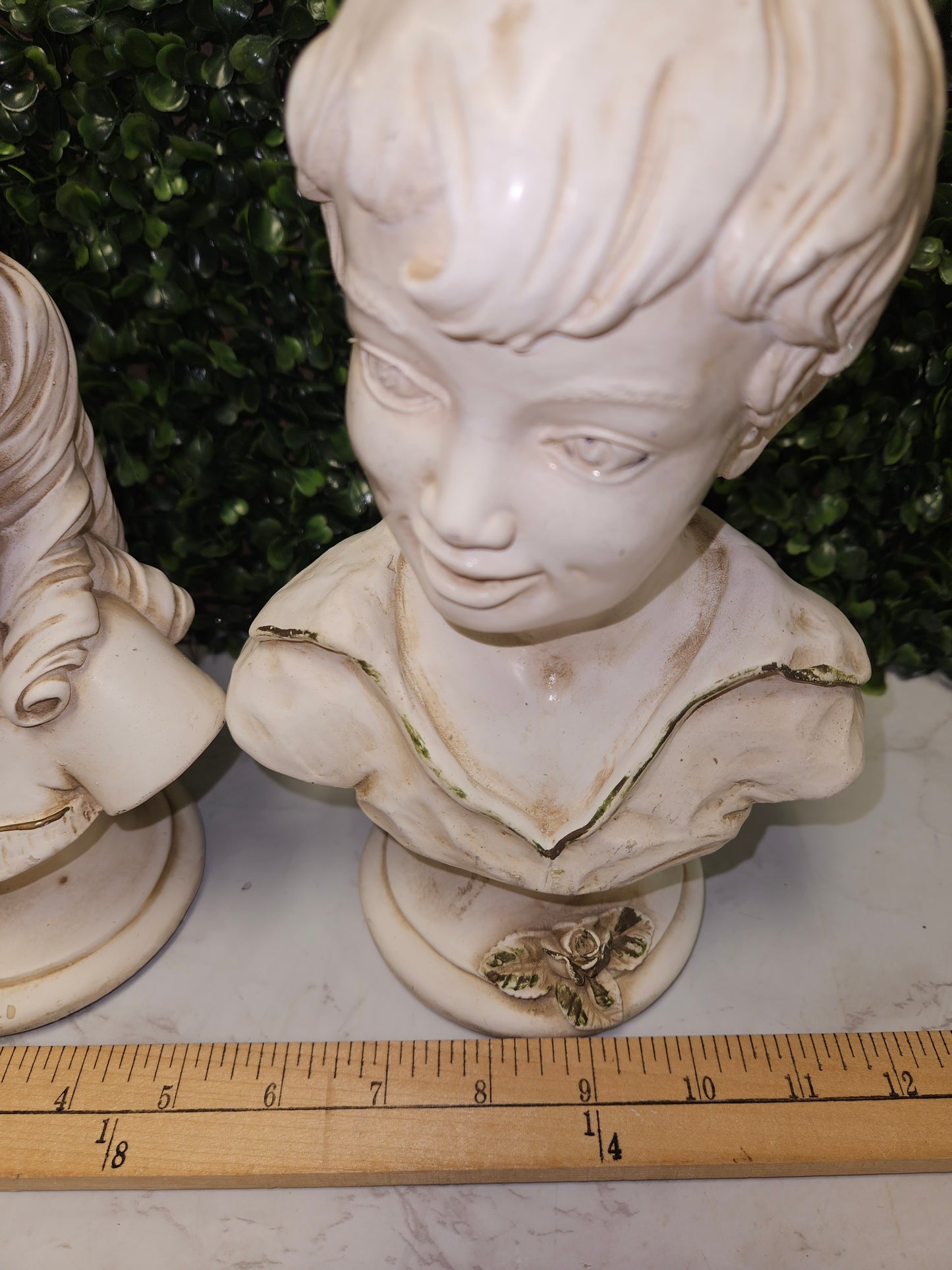 Vintage Head bust - boy & girl