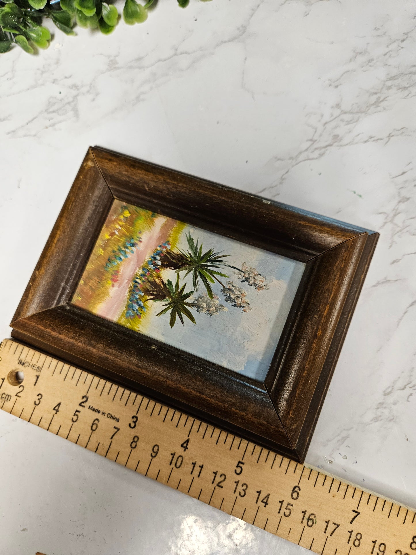 Mini vintage desert painting 4x6"