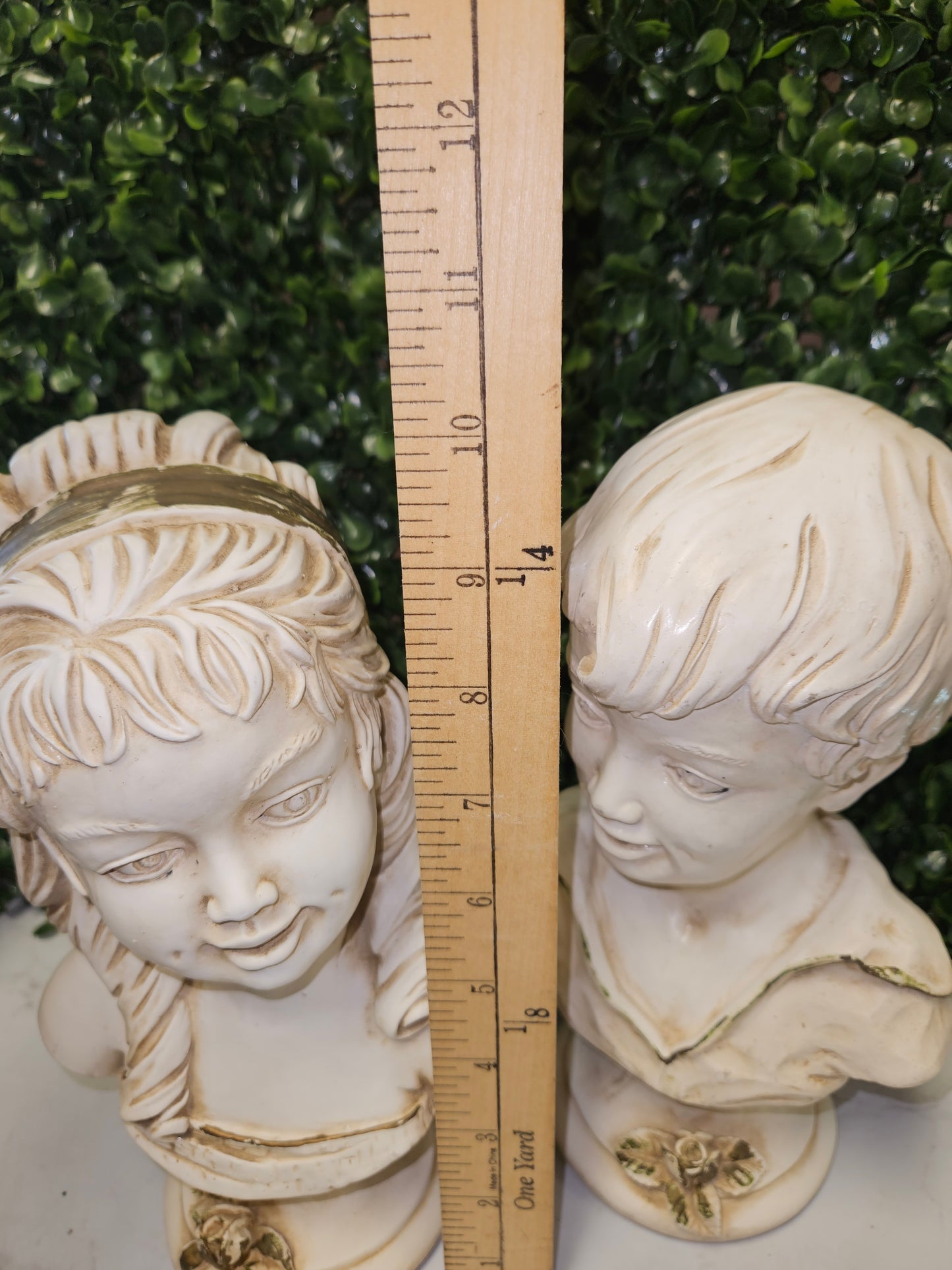 Vintage Head bust - boy & girl