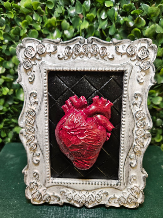 Red & Black anatomical heart frame A2