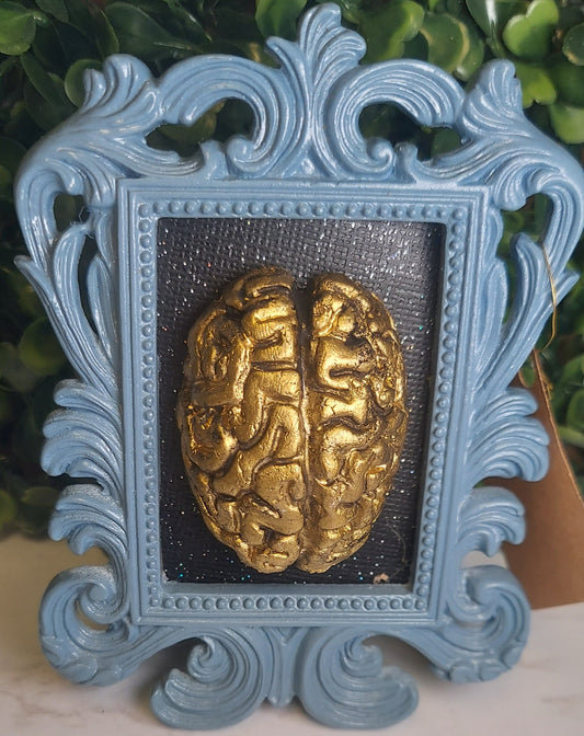 Blue & Gold Brain Frame