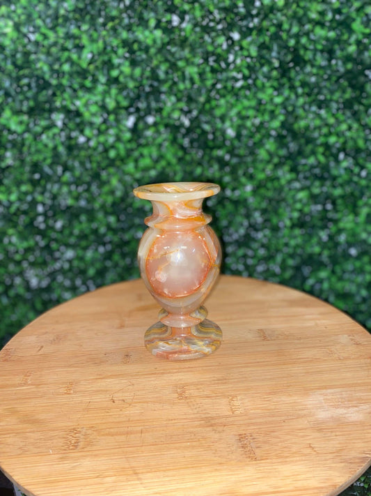 VINTAGE ONYX CANDLE HOLDER