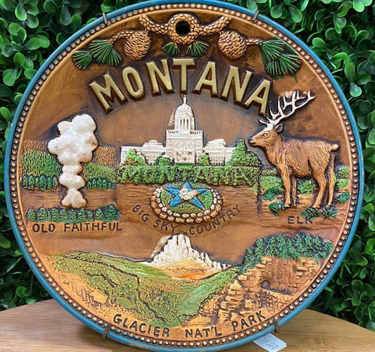 VINTAGE MONTANA W. N CO CERAMICS PLATE