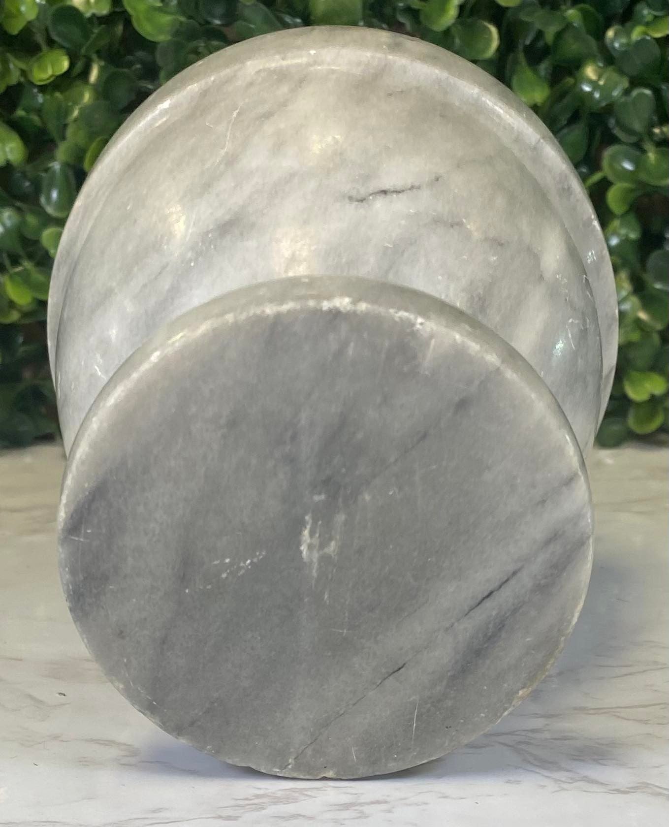 Vintage marble mortar planter