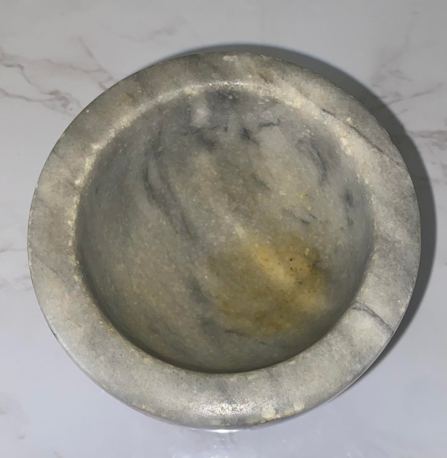 Vintage marble mortar planter