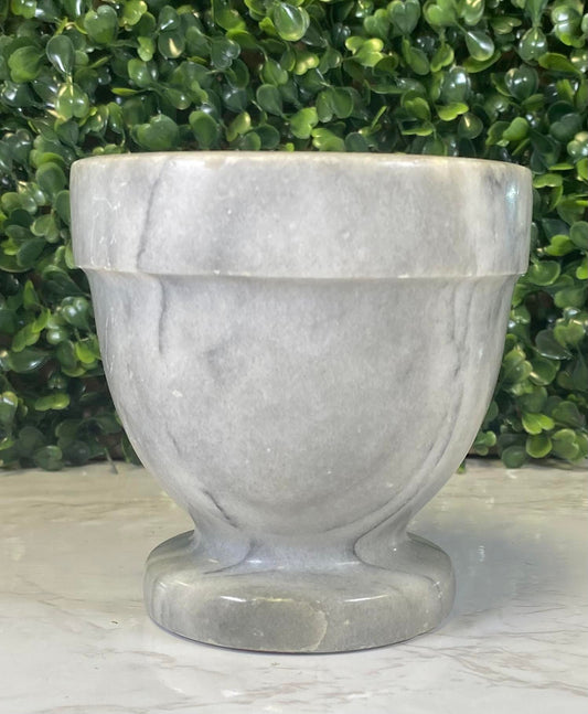 Vintage marble mortar planter